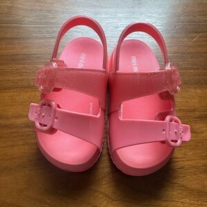 Mini Melissa Glitter Pink Kids Sandals